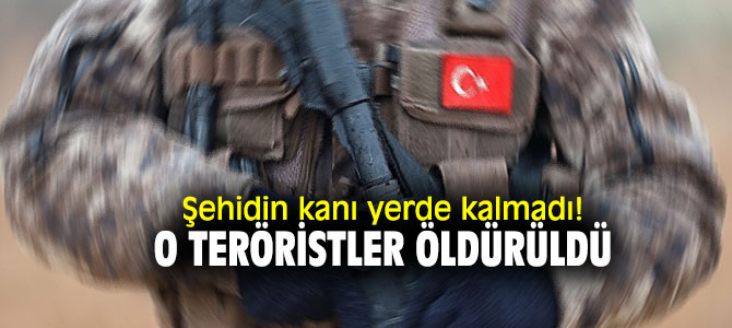 Şehidin kanı yerde kalmadı! O teröristler öldürüldü