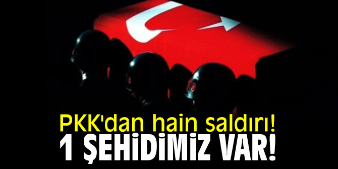 PKK'dan hain saldırı! 1 şehidimiz var!