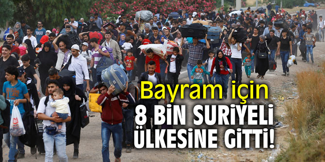 Bayram için 8 bin Suriyeli ülkesine gitti