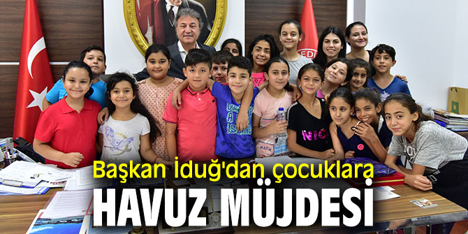 Çocuklardan Başkan İduğ'a ziyaret!