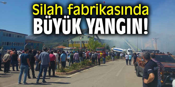 Silah fabrikasında büyük yangın! Bakan Kurum açıklama yaptı