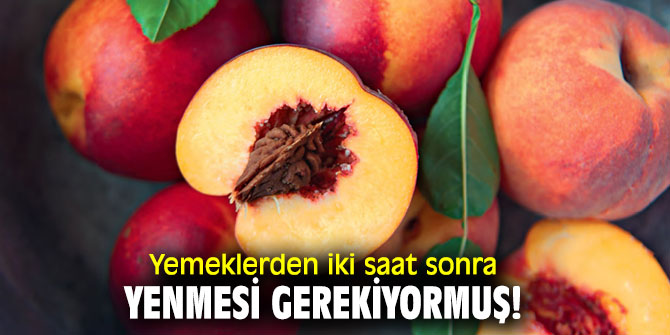 Yemeklerden iki saat sonra yenmesi gerekiyormuş!