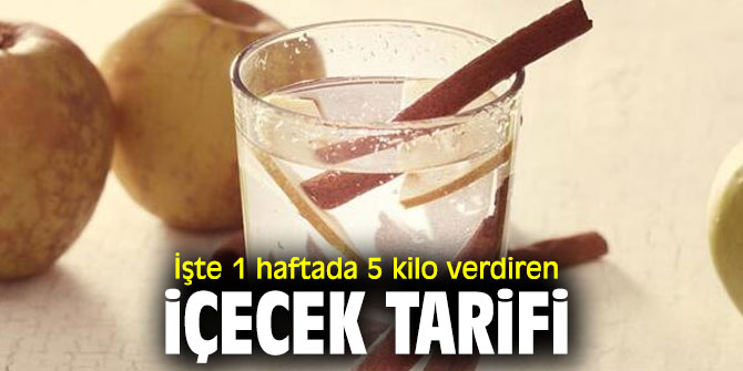 İşte 1 haftada 5 kilo verdiren içecek tarifi...