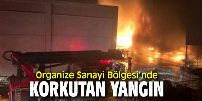 Organize Sanayi Bölgesinde korkutan yangın