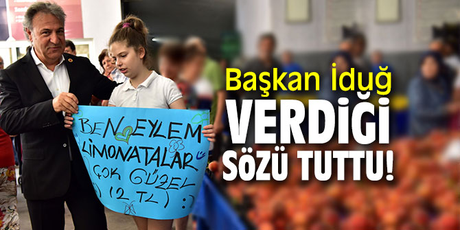 Başkan İduğ, Eylem’e verdiği ikinci sözü de tuttu!