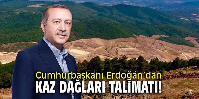 Cumhurbaşkanı Erdoğan’dan Kaz Dağları talimatı!