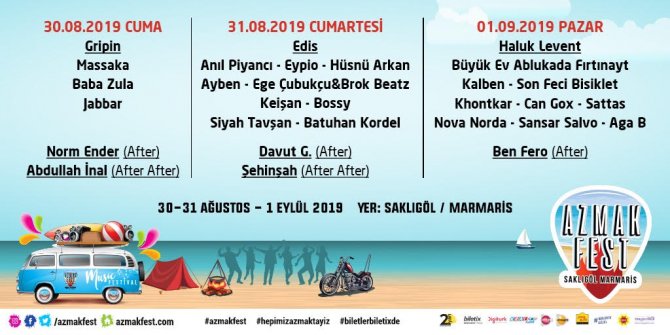 Azmak Festivali’nde üçü bir arada!