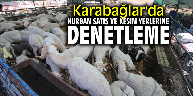 Karabağlar'da kurban satış ve kesim yerlerine denetleme