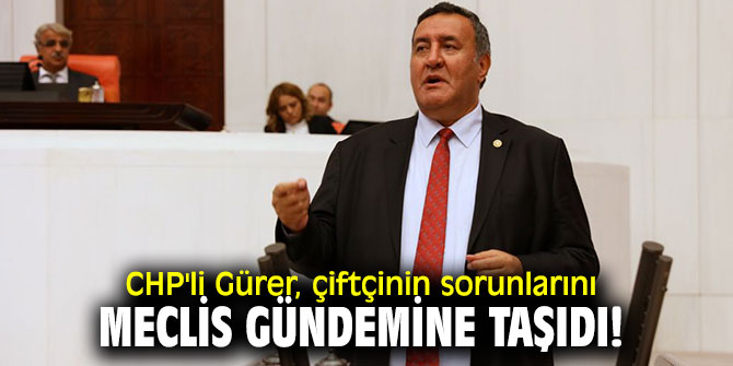 CHP'li Gürer, çiftçinin sorunlarını Meclis gündemine taşıdı!
