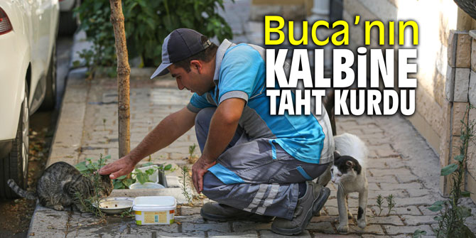 Koca yürekli temizlik işçisi Buca'nın kalbine taht kurdu