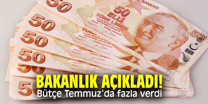Bakanlık açıkladı! Bütçe Temmuz’da fazla verdi