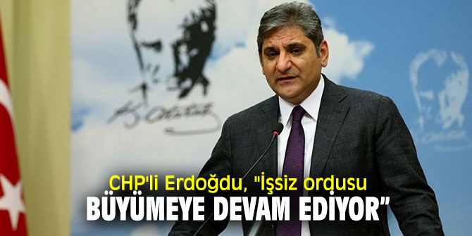 CHP'li Erdoğdu, "İşsiz ordusu büyümeye devam ediyor” 