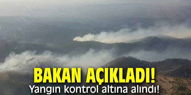 Bakan açıkladı! Yangın kontrol altına alındı!