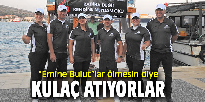 Kadına şiddete dur demek için kulaç atıyorlar!