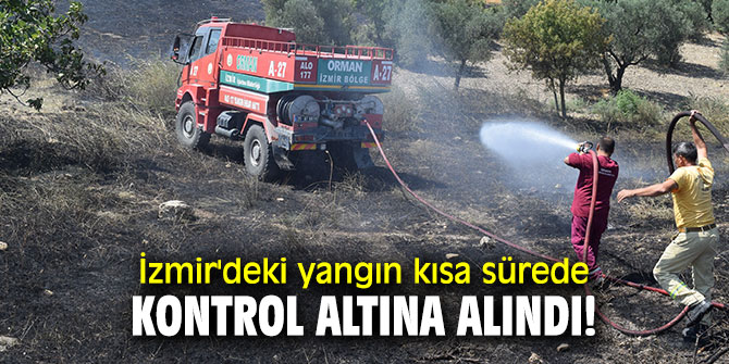 İzmir'deki yangının, ormanlık alana sıçramaması için ekiplerden büyük mücadele