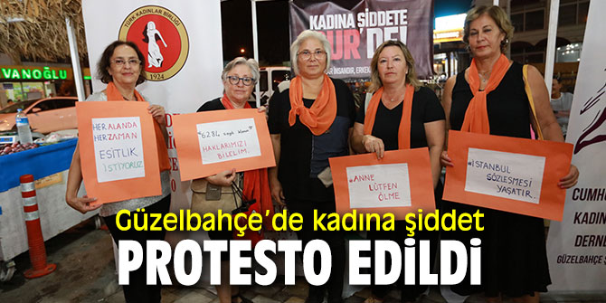 Güzelbahçe Belediyesi ve Güzelbahçe’den kadına şiddete tepki!