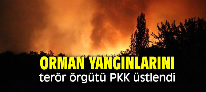 Terör örgütü PKK, orman yangınlarını üstlendi!