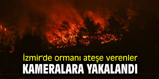 İzmir'de ormanı ateşe verenler mobil kameralara yakalandı
