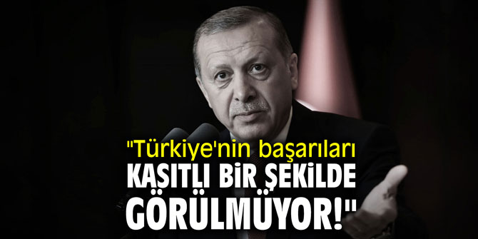 Erdoğan: "Türkiye'nin başarıları kasıtlı bir şekilde görülmüyor!"