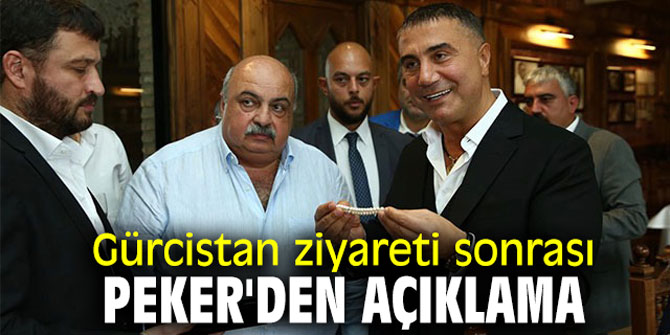 Gürcistan ziyareti sonrası Peker'den açıklama