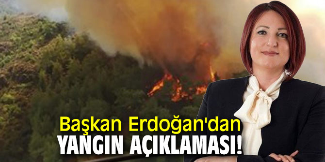 Başkan Erdoğan'dan yangın açıklaması!