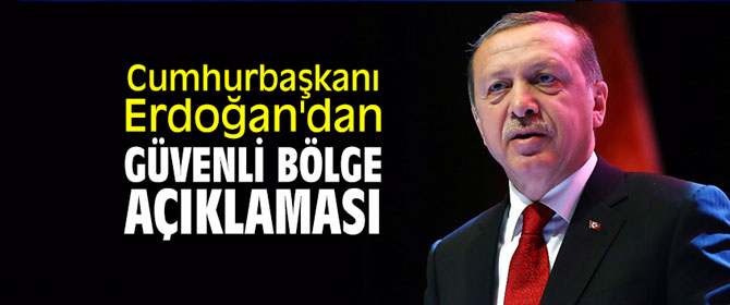 Cumhurbaşkanı Erdoğan'dan Güvenli Bölge açıklaması