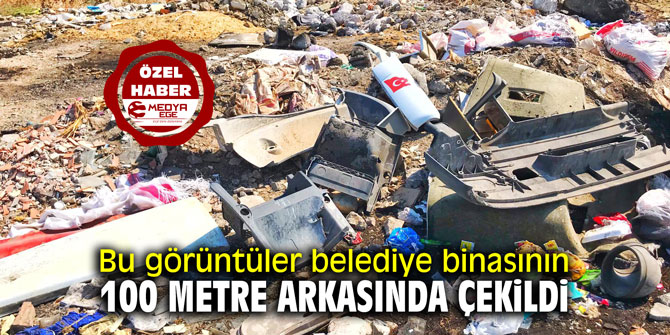 Bu görüntüler belediye binasının 100 metre arkasında çekildi