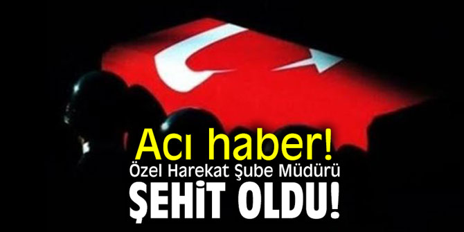 Acı haber! Özel Harekat Şube Müdürü şehit oldu!