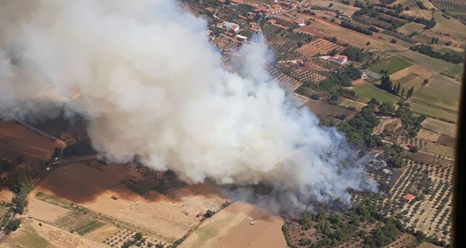 Orman yangını! Ekiplerin yangına müdahale ediyor