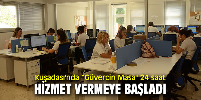 Kuşadası'nda “Güvercin Masa”da hizmet mesaisi!