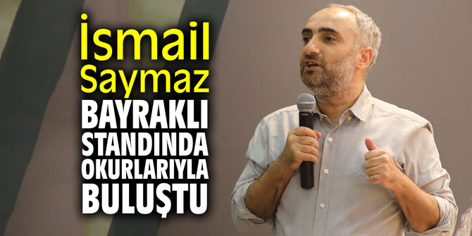 Gazeteci Saymaz Bayraklı standında okurlarıyla buluştu