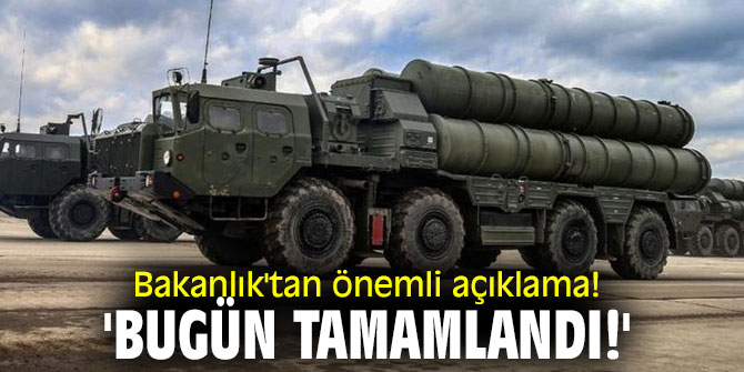 Bakanlık'tan önemli açıklama! 'Bugün tamamlandı!'