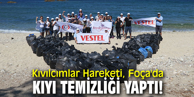 Foça’da kıyı temizliği yapıldı!