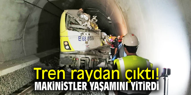 Tren raydan çıktı! Makinistler yaşamını yitirdi