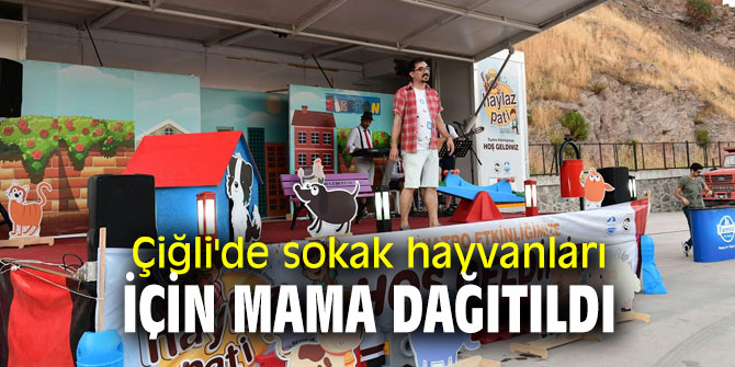 Çiğli Belediyesi, sokak hayvanları için mama dağıttı!