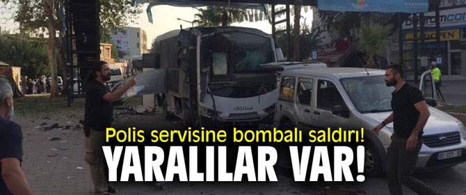 Polis servisine bombalı saldırı! Yaralılar var!