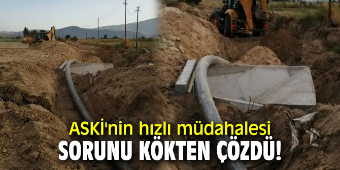 ASKİ sorunlara hızlı ve köklü çözümler getiriyor!