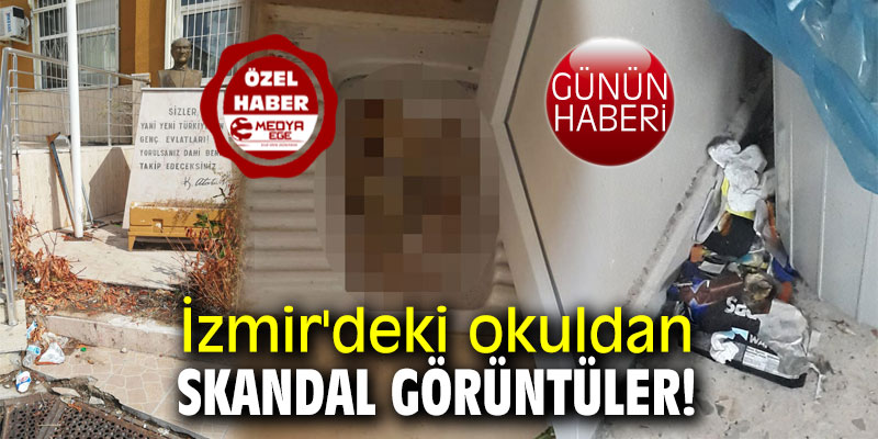 İzmir'de ortaokuldan skandal görüntüler! Pes dedirtti!