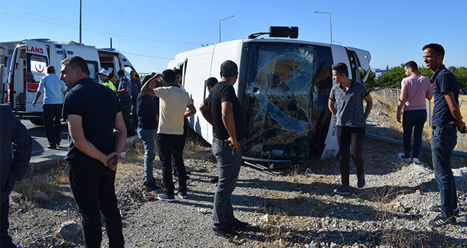 Halk otobüsü devrildi! En az 25 kişi yaralandı