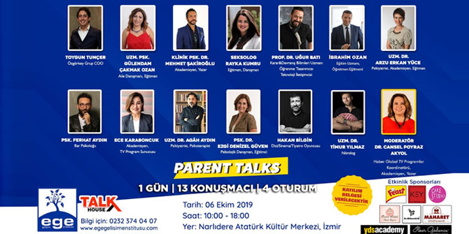 PARENT TALKS etkinliği başlıyor!