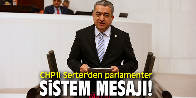 CHP'li Serter'den parlamenter sistem mesajı!