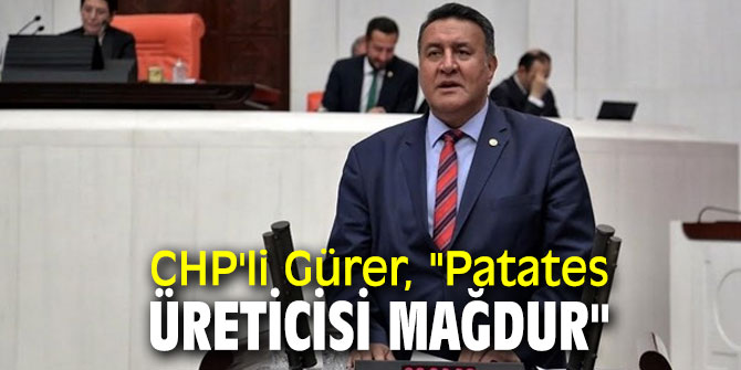 CHP'li Gürer, Patates üreticisinin sorunlarına dikkat çekti!