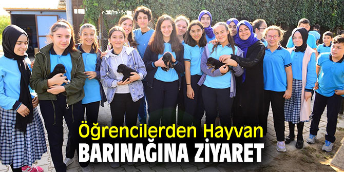Öğrencilerden, Kemalpaşa Belediyesi Geçiçi Hayvan Barınağına ziyaret