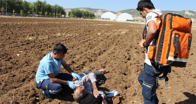 Tarlada güneşlenen şahsı öldü sandılar