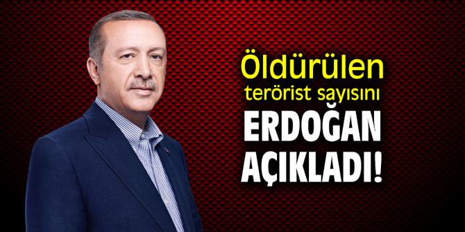 Öldürülen terörist sayısını Erdoğan açıkladı!