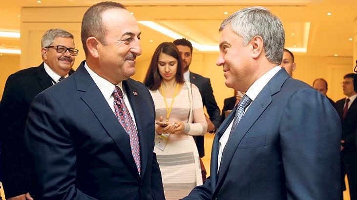 Bakan Çavuşoğlu, Duma Başkanı ile görüştü