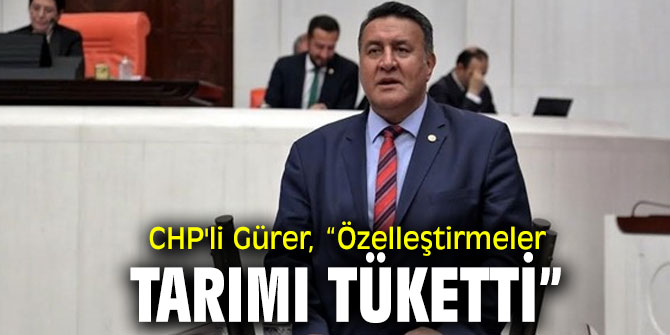 CHP'li Gürer, tarımın ve üreticinin sorunlarına dikkat çekti!