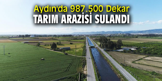 DSİ açıkladı! Aydın'da 987.500 Dekar Tarım Arazisi Sulandı