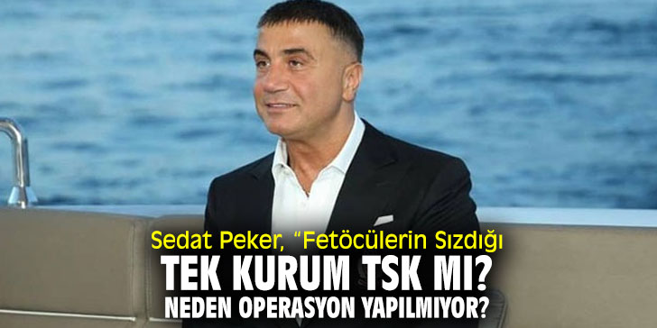 Sedat Peker'den FETÖ tepkisi