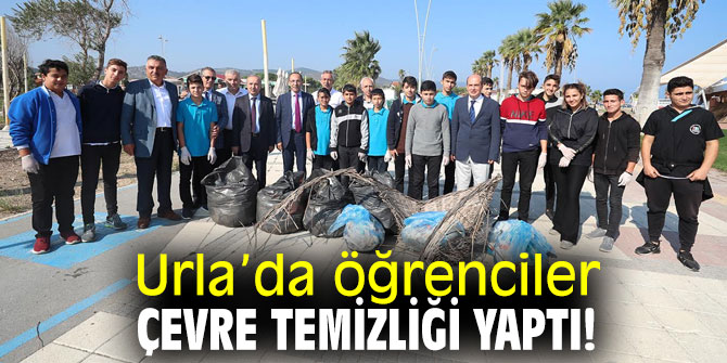 Urla’da öğrenciler çevre temizliği yaptı!